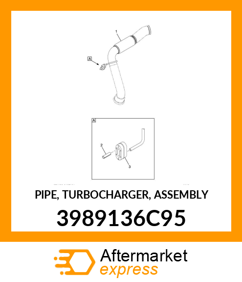 PIPE, TURBOCHARGER, ASSEMBLY 3989136C95