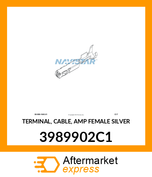 TERMINAL, CABLE, AMP FEMALE SILVER 3989902C1