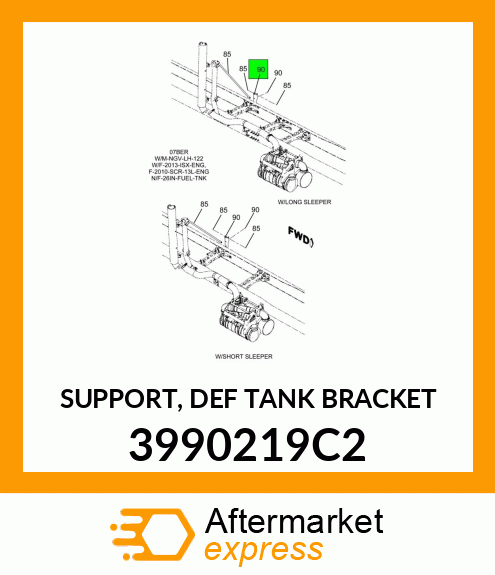 SUPPORT, DEF TANK BRACKET 3990219C2