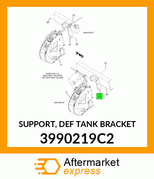 SUPPORT, DEF TANK BRACKET 3990219C2