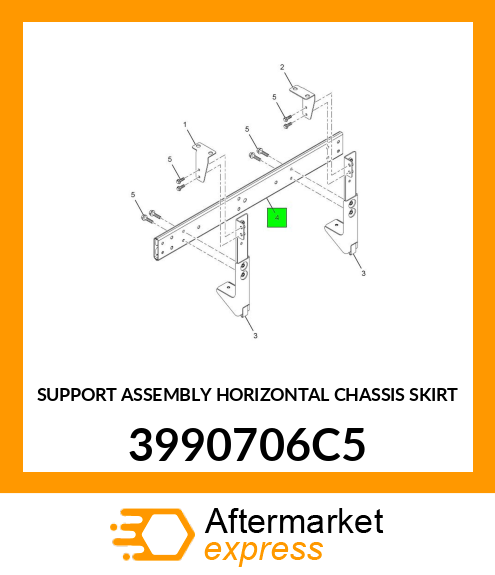 SUPPORT ASSEMBLY HORIZONTAL CHASSIS SKIRT 3990706C5