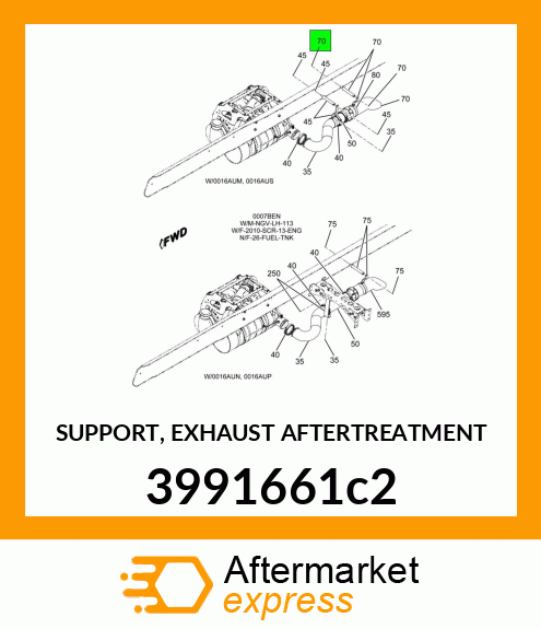 SUPPORT, EXHAUST AFTERTREATMENT 3991661c2