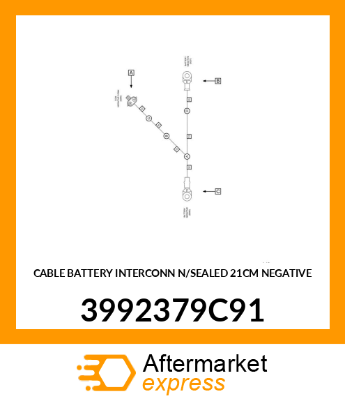 CABLE BATTERY INTERCONN N/SEALED 21CM NEGATIVE 3992379C91