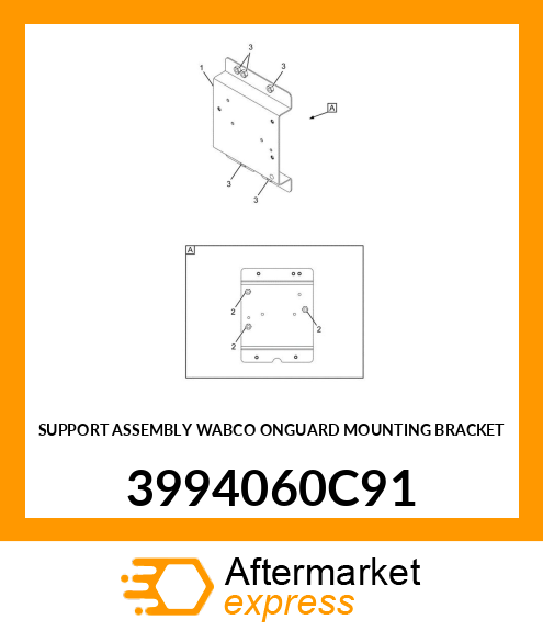 SUPPORT ASSEMBLY WABCO ONGUARD MOUNTING BRACKET 3994060C91