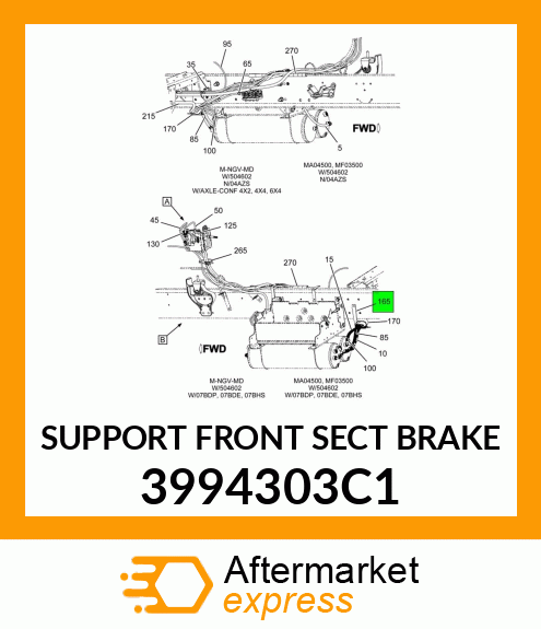 SUPPORT FRONT SECT BRAKE 3994303C1