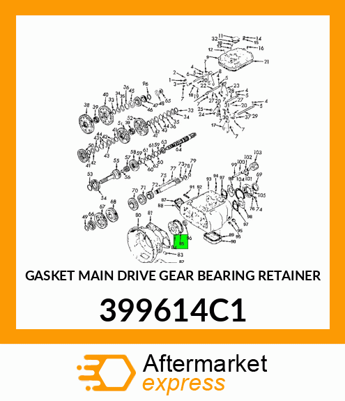 GASKET MAIN DRIVE GEAR BEARING RETAINER 399614C1