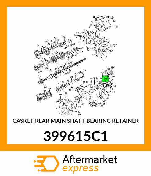 GASKET REAR MAIN SHAFT BEARING RETAINER 399615C1