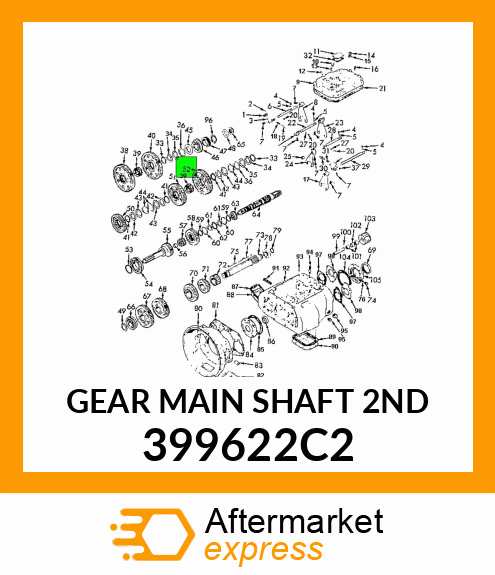 GEAR MAIN SHAFT 2ND 399622C2