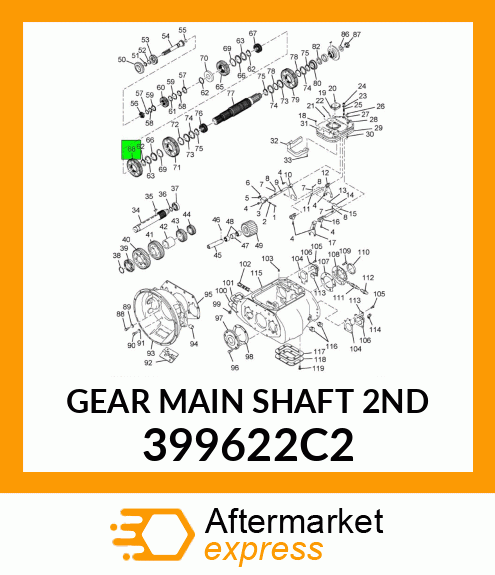 GEAR MAIN SHAFT 2ND 399622C2