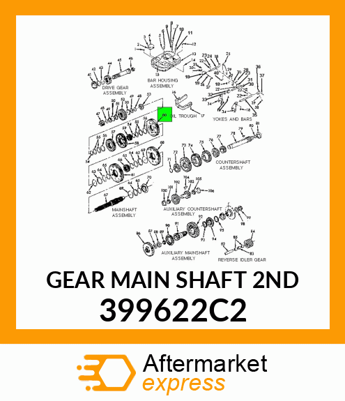 GEAR MAIN SHAFT 2ND 399622C2