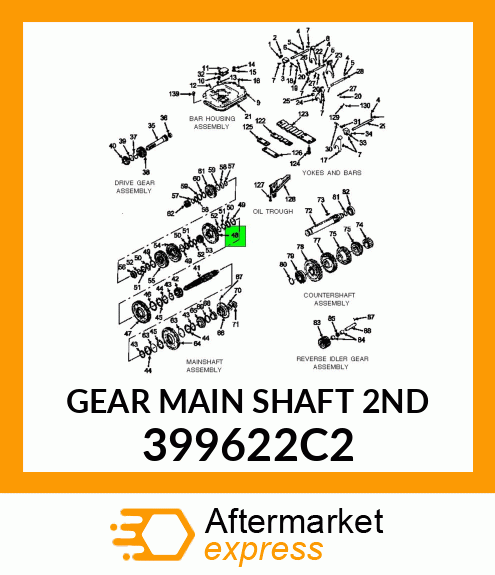 GEAR MAIN SHAFT 2ND 399622C2