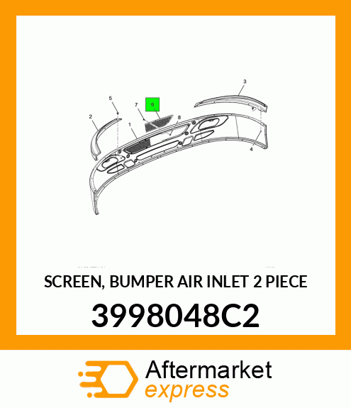 SCREEN, BUMPER AIR INLET 2 PIECE 3998048C2