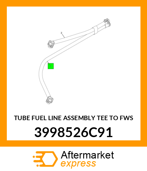 TUBE FUEL LINE ASSEMBLY TEE TO FWS 3998526C91