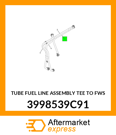 TUBE FUEL LINE ASSEMBLY TEE TO FWS 3998539C91