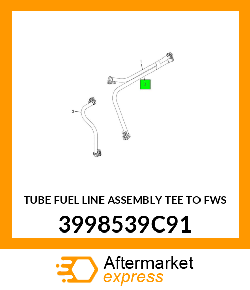 TUBE FUEL LINE ASSEMBLY TEE TO FWS 3998539C91