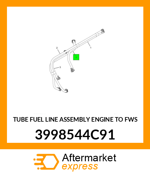 TUBE FUEL LINE ASSEMBLY ENGINE TO FWS 3998544C91