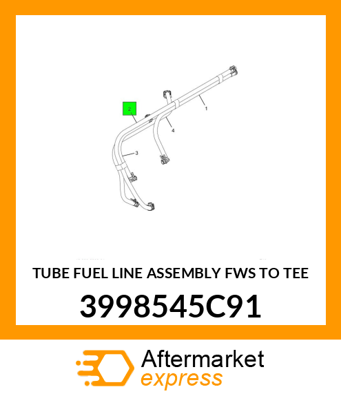 TUBE FUEL LINE ASSEMBLY FWS TO TEE 3998545C91