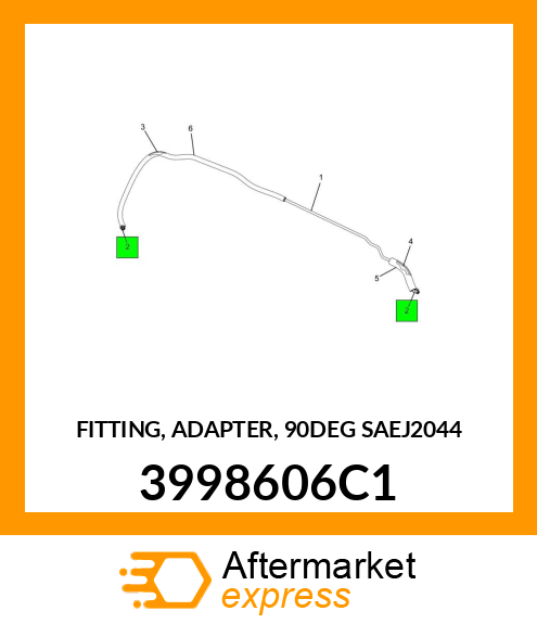 FITTING, ADAPTER, 90DEG SAEJ2044 3998606C1