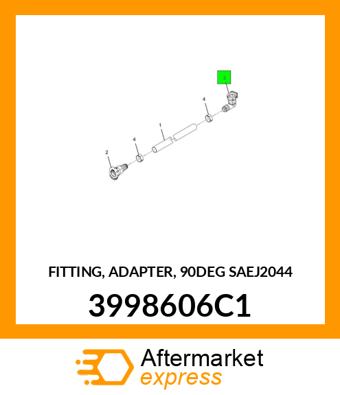 FITTING, ADAPTER, 90DEG SAEJ2044 3998606C1