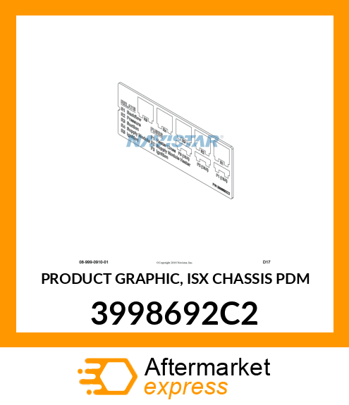 PRODUCT GRAPHIC, ISX CHASSIS PDM 3998692C2