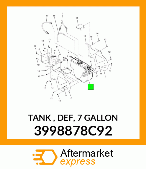 TANK , DEF, 7 GALLON 3998878C92