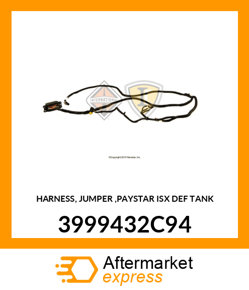 HARNESS, JUMPER ,PAYSTAR ISX DEF TANK 3999432C94