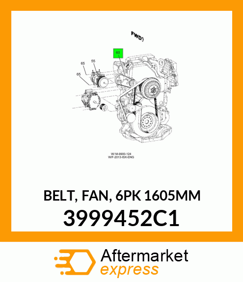 BELT, FAN, 6PK 1605MM 3999452C1