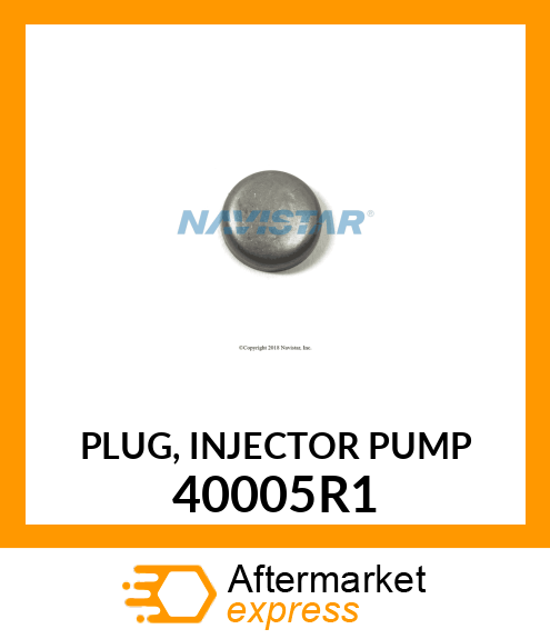 PLUG, INJECTOR PUMP 40005R1