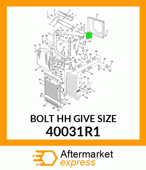 BOLT HH GIVE SIZE 40031R1