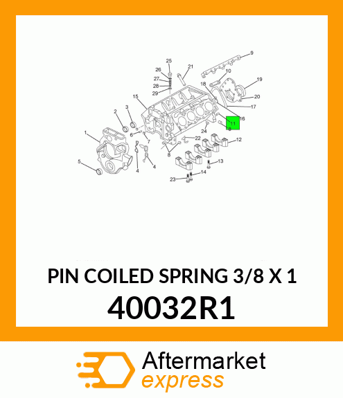 PIN COILED SPRING 3/8 X 1 40032R1