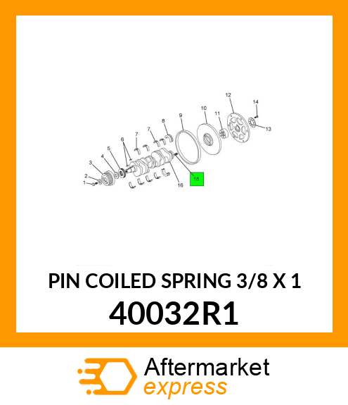 PIN COILED SPRING 3/8 X 1 40032R1