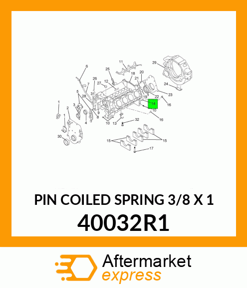 PIN COILED SPRING 3/8 X 1 40032R1