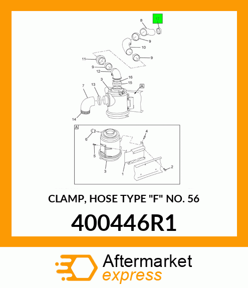 CLAMP, HOSE TYPE "F" NO. 56 400446R1