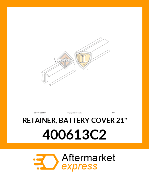 RETAINER, BATTERY COVER 21" 400613C2