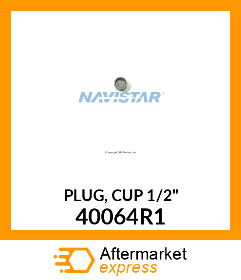 PLUG, CUP 1/2" 40064R1