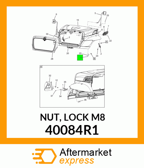 NUT, LOCK M8 40084R1