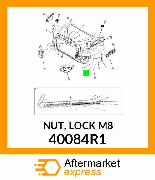 NUT, LOCK M8 40084R1