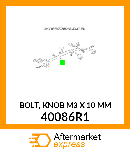BOLT, KNOB M3 X 10 MM 40086R1