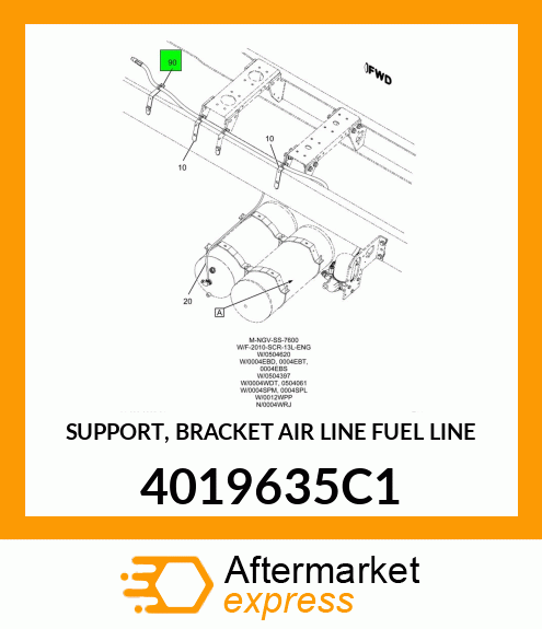 SUPPORT, BRACKET AIR LINE FUEL LINE 4019635C1