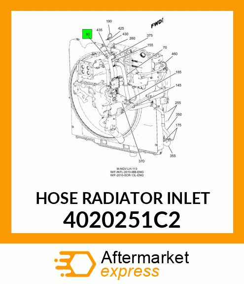 HOSE RADIATOR INLET 4020251C2