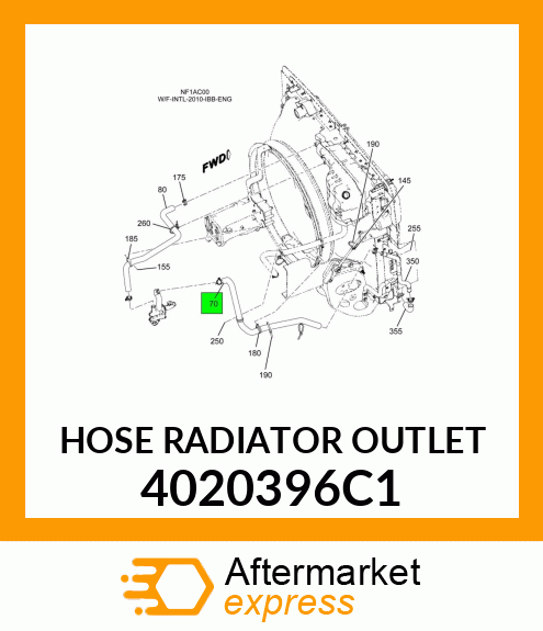 HOSE RADIATOR OUTLET 4020396C1