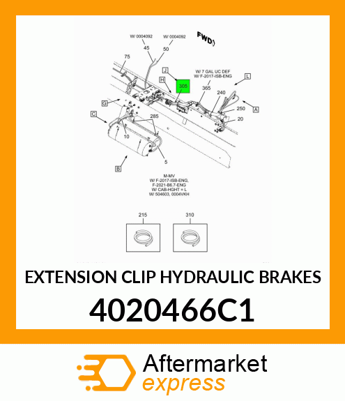 EXTENSION CLIP HYDRAULIC BRAKES 4020466C1