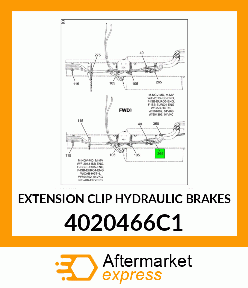 EXTENSION CLIP HYDRAULIC BRAKES 4020466C1