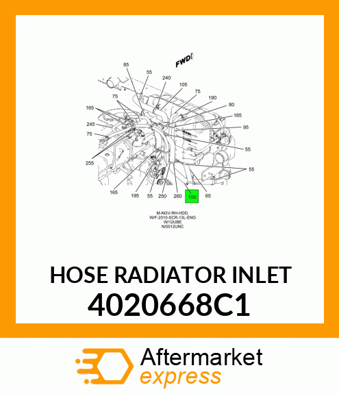 HOSE RADIATOR INLET 4020668C1