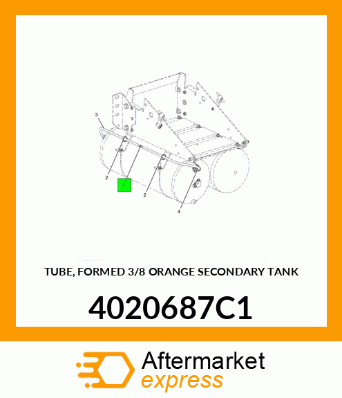 TUBE, FORMED 3/8 ORANGE SECONDARY TANK 4020687C1