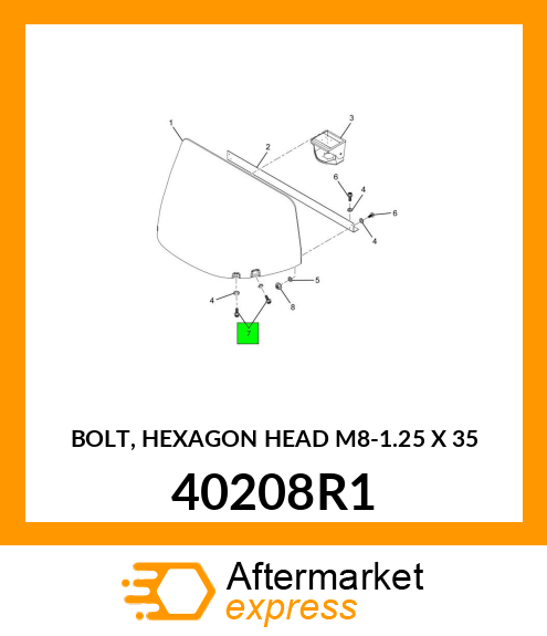 BOLT, HEXAGON HEAD M8-1.25 X 35 40208R1