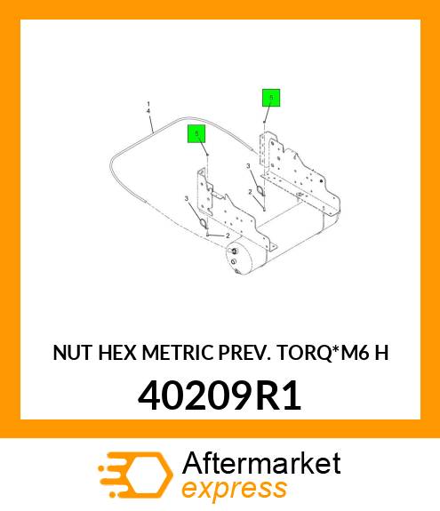 NUT HEX METRIC PREV. TORQ*M6 H 40209R1