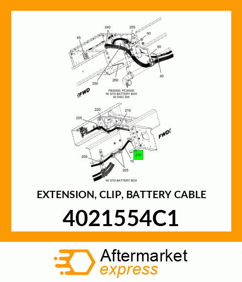 EXTENSION, CLIP, BATTERY CABLE 4021554C1