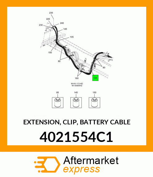 EXTENSION, CLIP, BATTERY CABLE 4021554C1