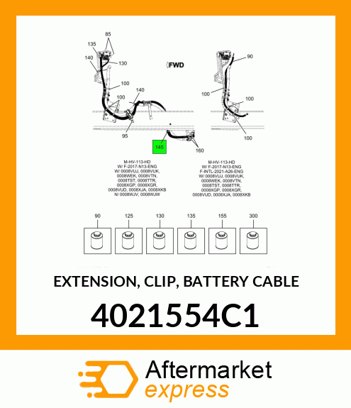 EXTENSION, CLIP, BATTERY CABLE 4021554C1